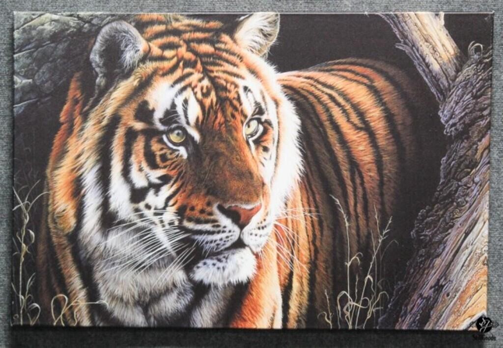 Tiger Print on Stretched Canvas