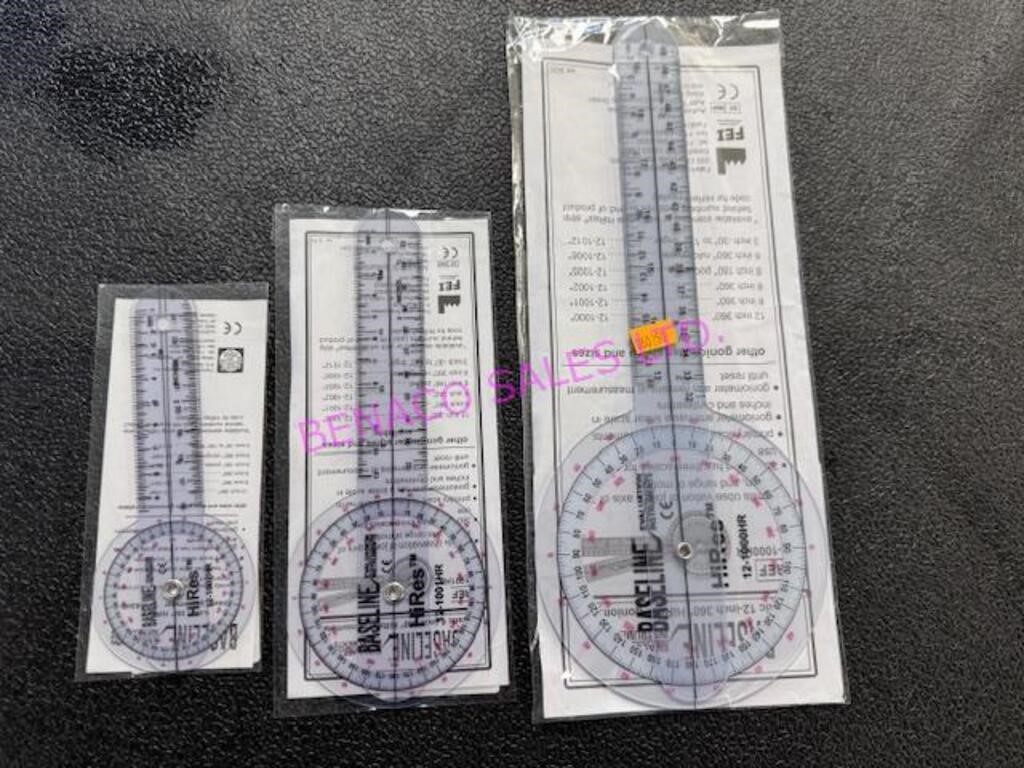 LOT, 3 PCS NEW 360DEG ISOM HIRES GONIOMETERS