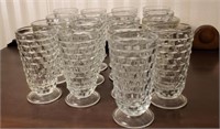 17 Whitehall Clear Cubed Footed Glasses