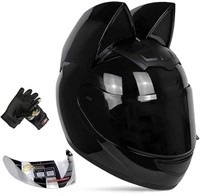 Cat Ear Motorcycle Helmet  Pink  X-Large