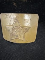 Ukrainian Soviet army uniform belt buckle brass