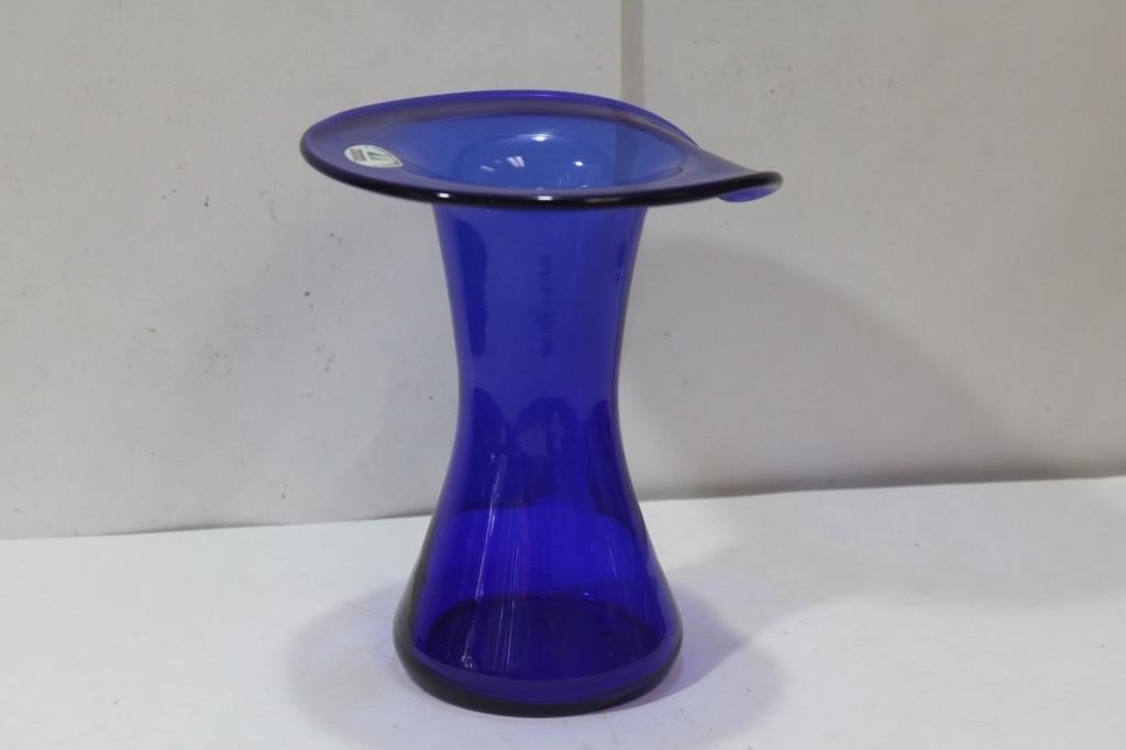 A Cobalt Blue Glass Vase