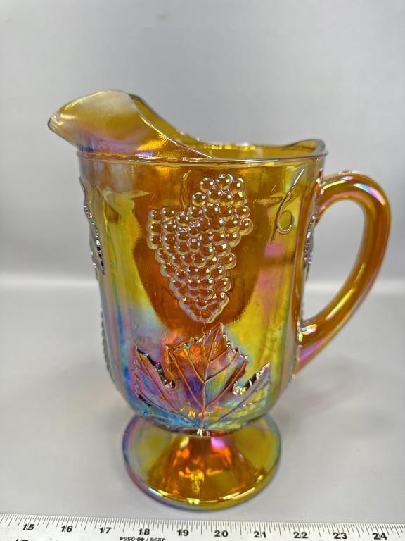 Indiana carnival glass iridescent marigold