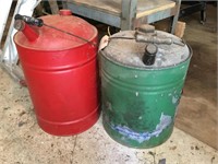 Group lot of vintage fuel cans