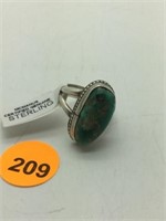 STERLING SILVER SOUTHWEST STYLE RING WITH TURQUOIS