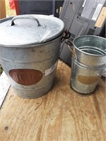 Metal ice bucket and container