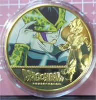Dragon Ball Z super 24K gold-plated coin