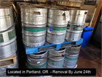 LOT, (16) SS 1/2 BARREL KEGS (15.5 GAL, NOT ALL