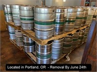 LOT, (16) SS 1/2 BARREL KEGS (15.5 GAL, NOT ALL