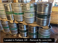 LOT, (16) SS 1/2 BARREL KEGS (15.5 GAL, NOT ALL