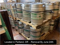 LOT, (16) SS 1/2 BARREL KEGS (15.5 GAL, NOT ALL