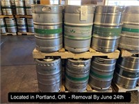 LOT, (16) SS 1/2 BARREL KEGS (15.5 GAL, NOT ALL