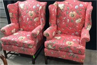 2 Matching Pink Floral Chairs KFA