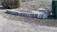 Concrete Cylinder Driveway Border Approximately