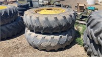 2- 18.4 Tires w/ John Deere Rims