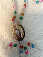 Cloth and Bead Southwest Necklace