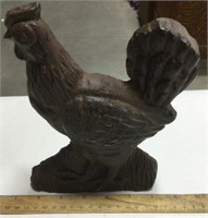 Cast iron chicken decoration