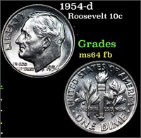 1954-d Roosevelt Dime 10c Grades select Unc FB