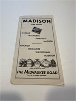 Milwaukee road Madison timetable 1951