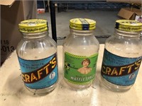 Lot of 3 vintage syrup jars