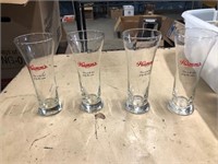 Lot of 4 Hamms beer glasses