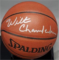 Signed Wilt Chamberlain Basketball w COA