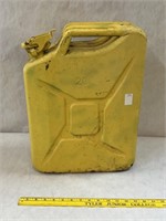 Vintage Yellow Metal Diesel Fuel Can
