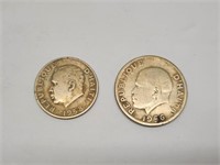 1958 10c and 1956 20c Haiti Coins