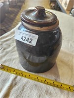 Vintage Crock Jar w/ Lid