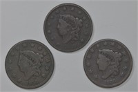 3 - 1833 Matron Head Large Cents