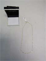 NEW Sterling Silver Gold Plated Box Chain Rtl$100