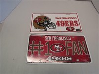 2 SF 49ers License Plates