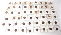 ASSORTED WHEAT PENNIES & CONSTITUTION PENNIES - 53