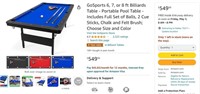 P27  6 7 or 8 ft Portable Pool Table