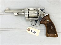 S&W 6-shot 38Spl revolver, s#14615, butt plate