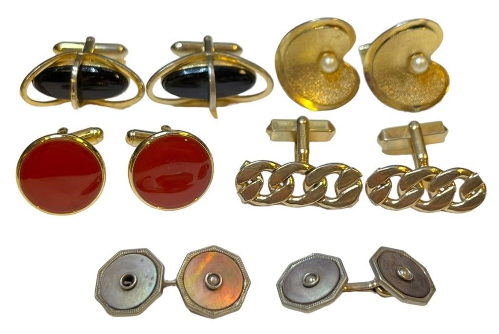 Vintage Cuff Links Incl Swank