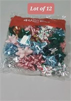 Lot of 12 Packs Peel n Stick Gift Bows Assorted Co