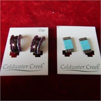 (2) Coldwater creek Earring pairs. 1 Pair marked