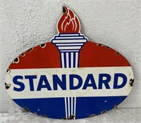 Enamel Cut Out "STANDARD" Advertising Sign