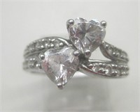 Sterling Silver Double Heart Special Someone Ring