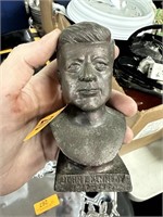 VTG SPELTER BUST OF JFK