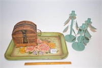 Tray/Candleholders/Decorative Box
