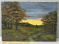 Sunset Landscape Oil Painting on Canvas