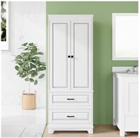 18.58 in. White Linen Cabinet