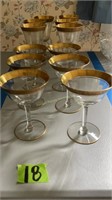 Gold-rimmed Bar Glasses