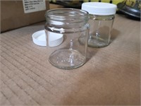 Brand New  Clear Glass Short Jars with PTFE