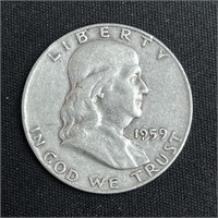 1959 Franklin Silver Half Dollar