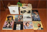 Lot #3397 - (2) boxes of vintage vinyl record