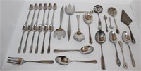 mix stainless flatware mainly serving pieces