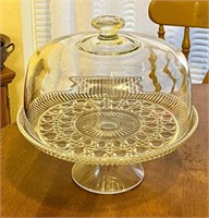 Pedestal Cake Plate with Glass Dome Lid